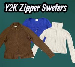 Y2K Zipper Sweaters - (17/12)