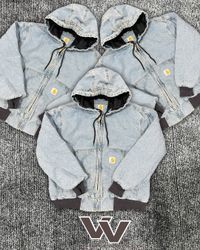 Carhartt reworked style acid wash hooded jacket #1..