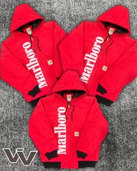 Carhartt x Marlboro reworked style red active jack..