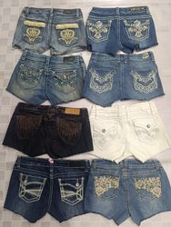 R317 Upcycled Damen Verzierte Sexy Shorts