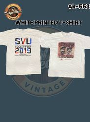 White Printed T-shirt Ak-553