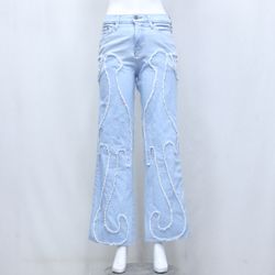 CR1042 Pantaloni in denim scolpiti upcycled