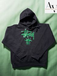 Hoodie imprimé retravaillé Stussy