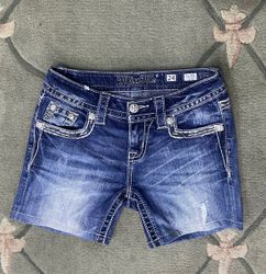 Upcycled Miss Me Rock Revival Shorts
