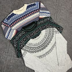 Vintage Ethnic Pattern Knit Sweater (CV:111)