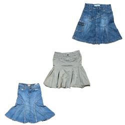 Saia midi de denim Y2K