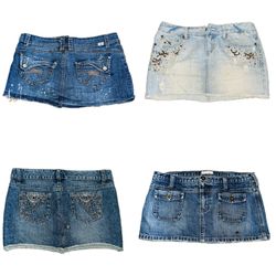 Saia micro mini de denim Y2K