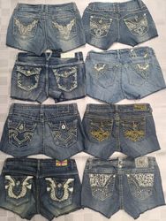 R318 Upcycled Ladies Embellished Hot Shorts