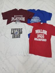 T-shirts imprimés universitaires ZV1207 sans marqu..