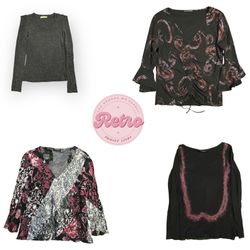 Y2Kブラックシマー ロングスリーブトップ – ナイトアウト必需品 (E)