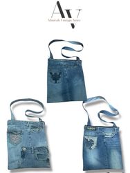 Sacs longs en denim recyclé