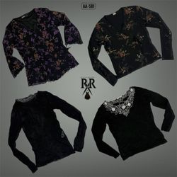 Y2K The Black Rave Full Sleeve Tops (AA-581)