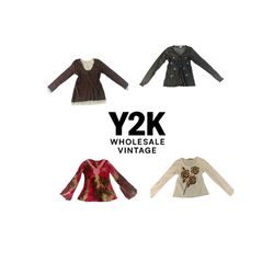 Y2K European Mesh Langarmtops (YWV49)