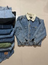 Denim mix jacket