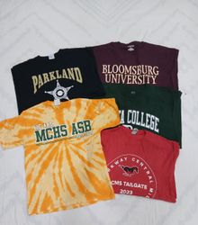 CRZ1204 Camiseta Estampada Universitária Sem Marca