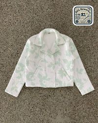 Upcycled Quilted Cropped Lapel Collar Jacket