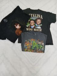 Pacote de Camisetas Impressas de Filmes e Programa..