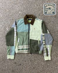 Veste patchwork Harrington RL upcyclée 25 pièces