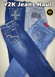 Y2K Embellished Embroidery Jeans – Pocket Detail |..