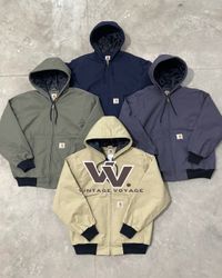 Carhartt umgestalteter Stil Mischfarbe Kapuzenjack..