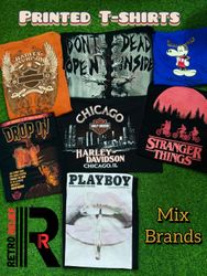 Harley Davidson and other brands printed T shirts