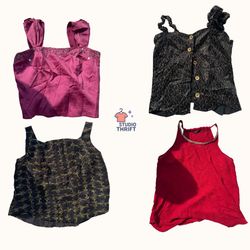 Y2K Beaded & Sparkly Cami Tops | Glam Night-Out Mi..