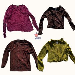 Y2K Dark Romantic Embellished Tops Bundle(FS-003)