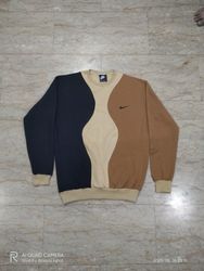 Upcycled patchwork branded sweatshirt