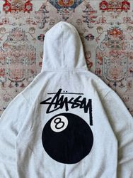 Stussy rework style 8ball pullover hoodie