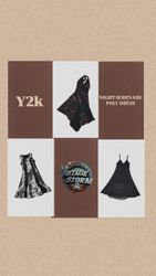 Y2K Night Serenade Poly Dress