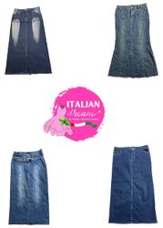 Jupes longues en denim noir Y2K