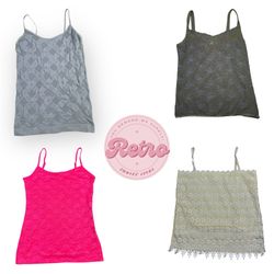 Vintage Lace Cami Top with Spaghetti Straps – Y2K ..