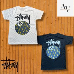 Stussy rework style 8 ball black and white tee