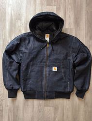 Carhartt Navy Blue Denim Active Rework Style Jacke..