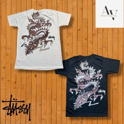 Stussy rework style Dragon t shirts