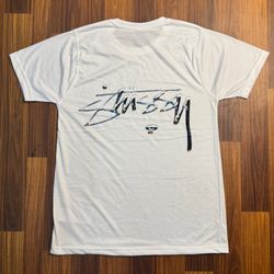 Stussy rework style printed tee
