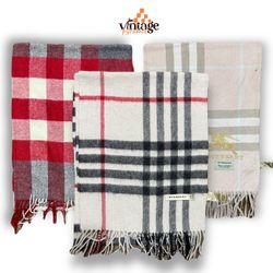 VPX778 Écharpes Burberry 100 % Authentique Laine d..