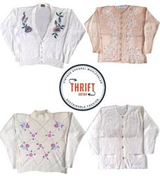 LX259 Y2K Vintage Retro Floral Knits - Winter Seri..