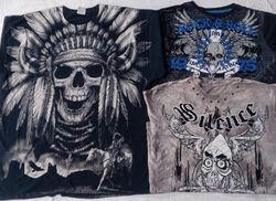 CR5694 ビンテージスカル Tシャツ