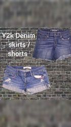 Denim skirts | shorts | y2k style