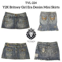 Jupes mini en denim de l'ère Y2K Britney Girl (TVL..