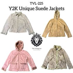 Veste en daim unique Y2K (TVL-225)