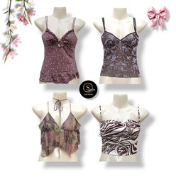 Y2K Style Earthy Tone Camis