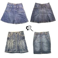 Y2K London Girl Denim Midi Röcke RE-2661