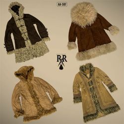 Y2K The Vintage Vibe Mix Afghan Coats (AA-597)