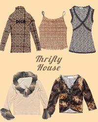 Retro + Animal Print Y2k Tops Mix(TH/007)