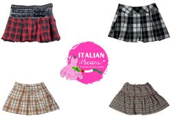 Gonne Sportive in Stile Tartan Grunge Y2K