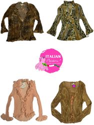 y2k stile unico Top arricciati