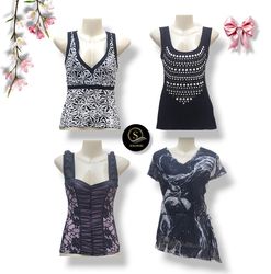 Y2K Black Gothic Tops