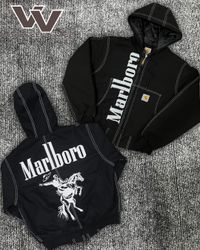 Carhartt x Marlboro reworked style black white sti..